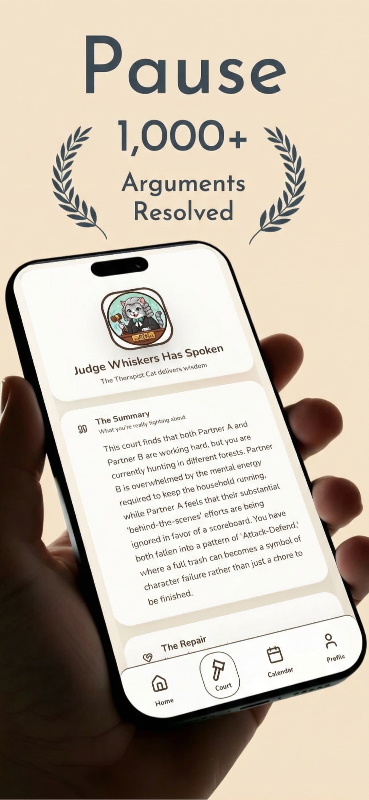 Pause mood check-in screen